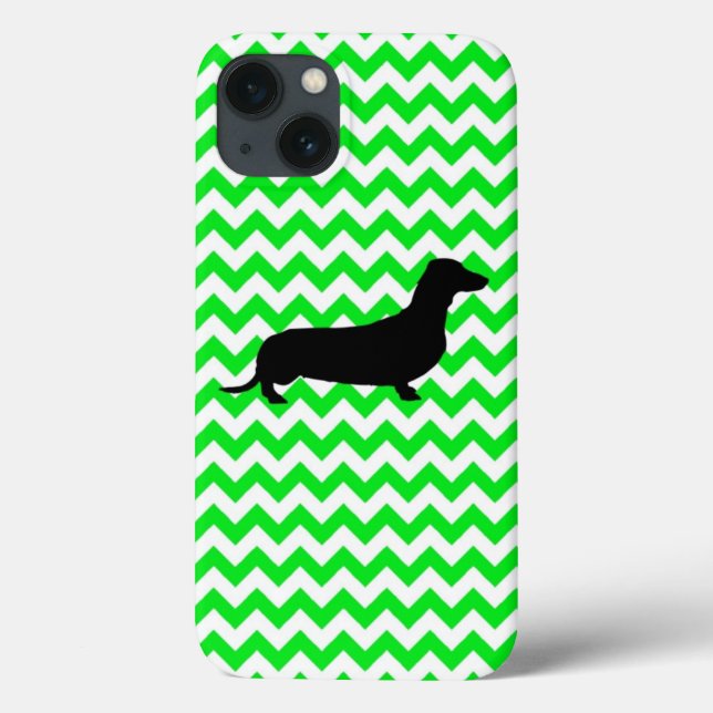 Coques Case-Mate iPhone Couleur personnalisée Chevron avec silhouette Dach (Verso)