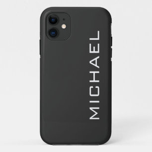 Case-Mate iPhone Case Couleur solide noire de suie   Nom minimal