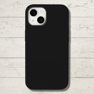 Coque Pour iPhone 14 Couleur solide noire Eerie