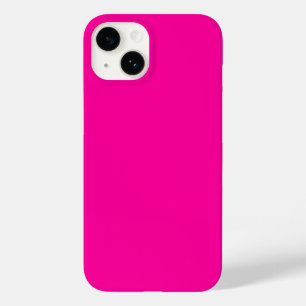 Coque Pour iPhone 14 Couleur solide rose néon