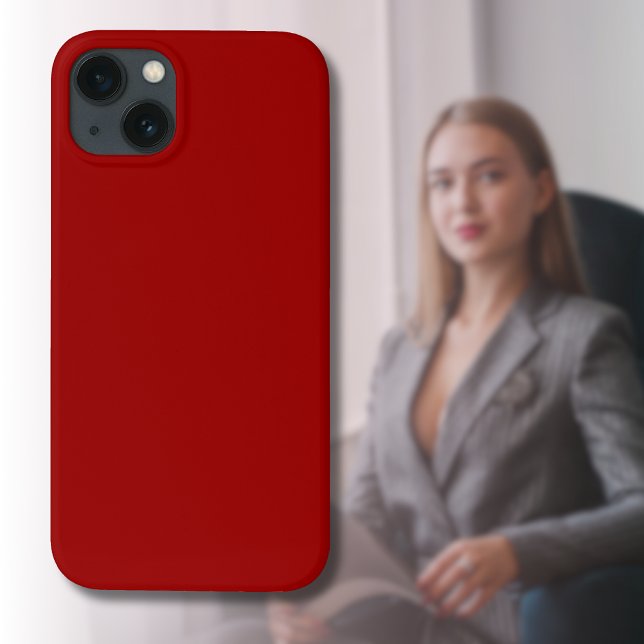 Coques Case-Mate iPhone Couleur solide rouge Crimson | Classique | Élégant (Créateur téléchargé)