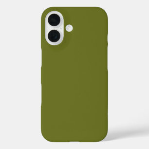 Coque Pour iPhone 16 Couleur solide vert olive