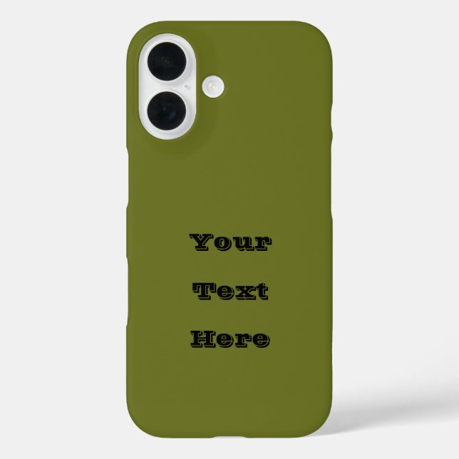Coques Case-Mate iPhone Couleur solide vert olive (Verso)