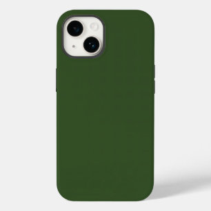 Coque Pour iPhone 14 Couleur solide verte de mousse foncée