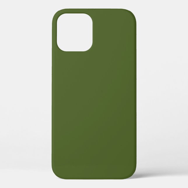 Coques Case-Mate iPhone Couleur solide verte de mousse foncée (Verso)