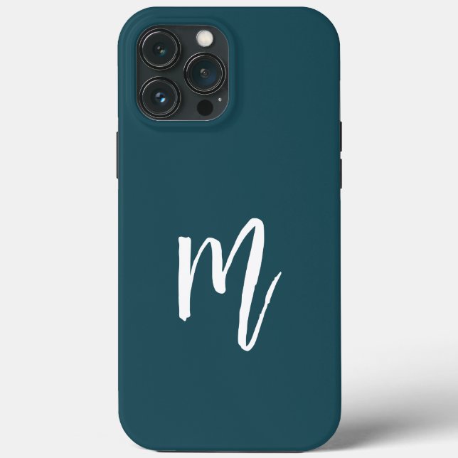 Coques Case-Mate iPhone Couleur Turquoise initial chic (Verso)
