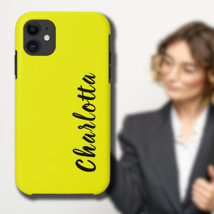 Case-Mate iPhone Case Couleur uni jaune néon   Personnaliser