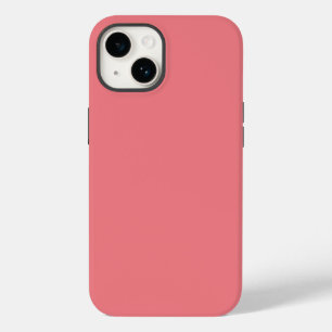 Coque Pour iPhone 14 Couleur uni rose corail foncé rose