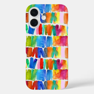 Coque Pour iPhone 16 Couleurs abstraites modernes couleur anti-émeute c