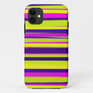 Coque iPhone 11 couleurs cool rayures modernes art graphique
