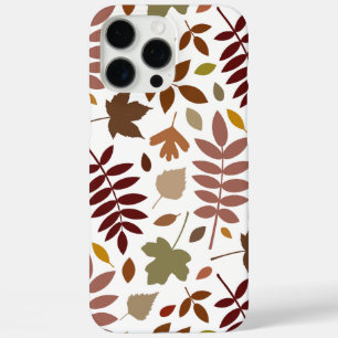Coques iPhone 16 Pro Max Couleurs d'automne en blanc pour les Feuilles tomb