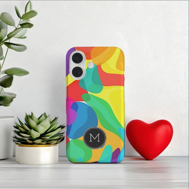 Coques Case-Mate iPhone Couleurs de cirque brillantes Motif Monogramme (Créateur téléchargé)