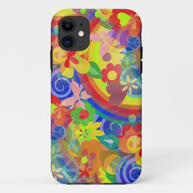 Coques Case-Mate iPhone Couleurs de l'énergie des fleurs (Dos)