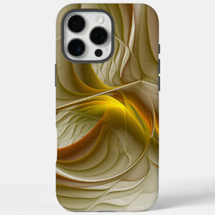 Coques iPhone 16 Pro Max Couleurs de métaux précieux, art fractal abstrait