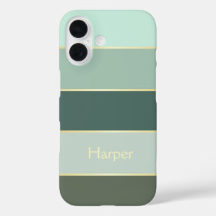 Coque Pour iPhone 16 Couleurs d'été personnalisées Bandes de blocs de c