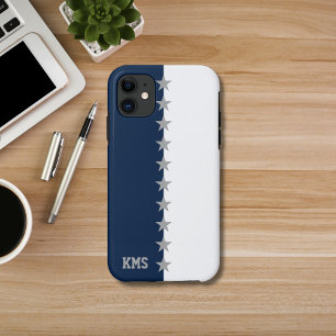 Case-Mate iPhone Case Couleurs du collège Marine bleu et blanc
