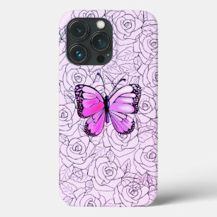 Case-Mate iPhone Case Couleurs personnalisées - Papillon violet rose et