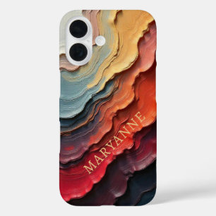 Coque Pour iPhone 16 Couleurs Uniques de peinture séchée tendance