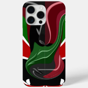Coque iPhone 15 Pro Max Coupe de café Kenya Drapeau Hakuna Matata