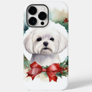 Coque Pour Pour iPhone 14 Pro Max Coupe festive de gerbes de Noël maltaises