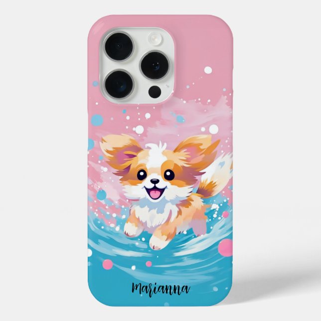 Coques Case-Mate iPhone Coupe Papillon Joueuse : Tache de rose et de bleu (Verso)