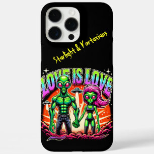 Coques iPhone 16 Pro Max Couple Alien dans l'amour cosmique