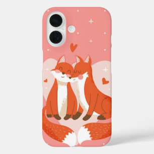 Coque Pour iPhone 16 Couple Fox amoureux