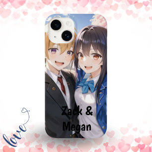 Coque Pour iPhone 14 Couple romantique Anime - Étudiants Selfie Persona