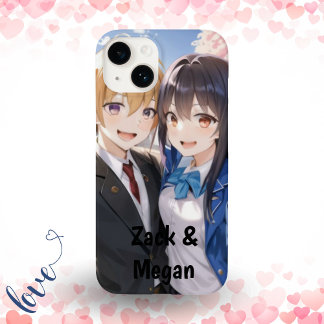 Coque Pour iPhone 14 Couple romantique Anime - Étudiants Selfie Persona