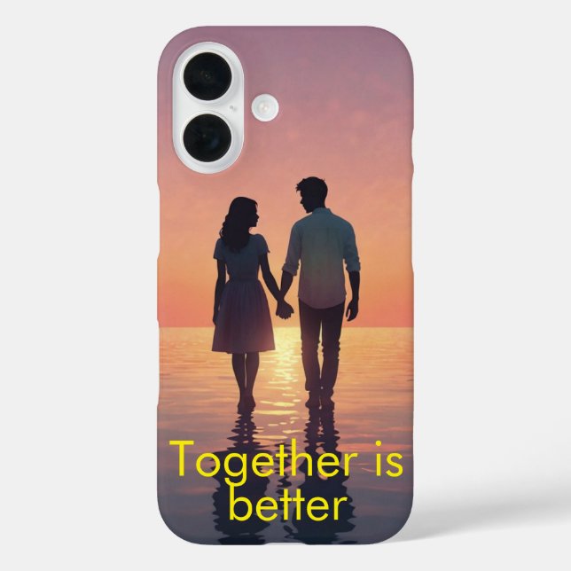 Coques Case-Mate iPhone Couple romantique personnalisé Silhouette (Verso)