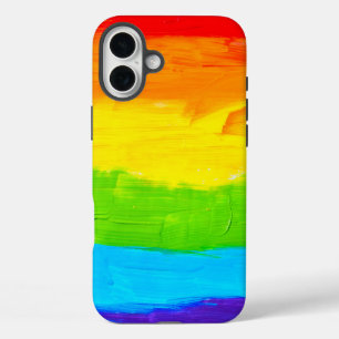 Coques iPhone 16 Plus Coups de pinceau de peinture de couleur arc-en-cie