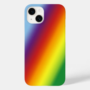 Coque Pour iPhone 14 Courage d'été arc-en-ciel en bandes dégradantes
