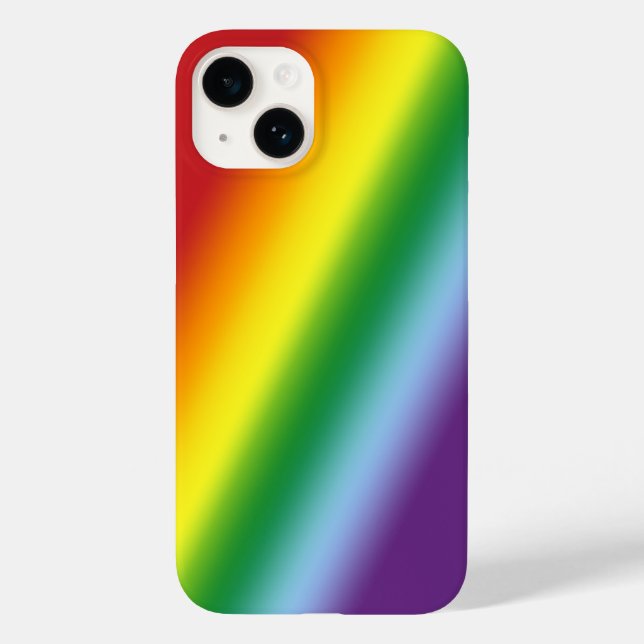 Coques Case-Mate iPhone Courage d'été arc-en-ciel en bandes dégradantes (Verso)