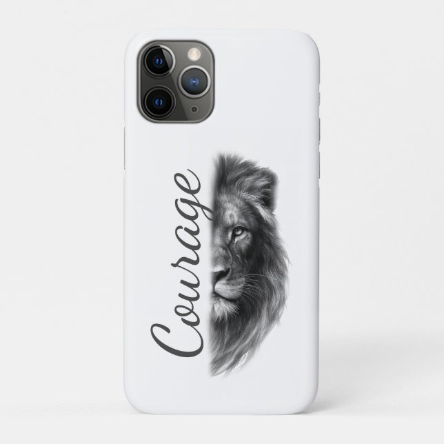 Coques Case-Mate iPhone Courage Lion Artistic Minimal- (Dos)