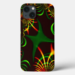 Case-Mate iPhone Case Courbes feuilles vertes et jaunes couleur feu