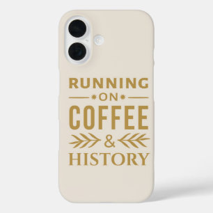 Coque Pour iPhone 16 Courir sur le café et l'histoire - Devis gras