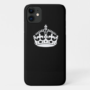 Coque iPhone 11 Couronne de calme Iconique sur noir