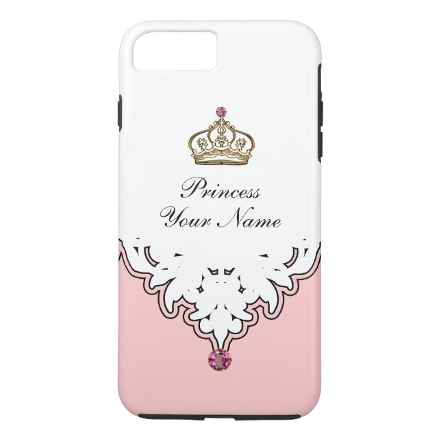 Coques Case-Mate iPhone Couronne de la Reine de monogramme (Dos)