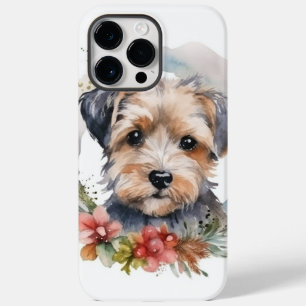 Coque Pour Pour iPhone 14 Pro Max Couronne de Noël festive Yorkipoo