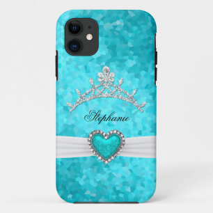Etui iPhone Case-Mate Couronne de princesse argentée iPhone 5 Turquoise 
