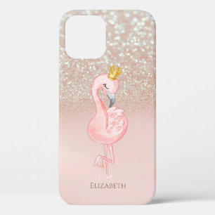 Case-Mate iPhone Case Couronne de princesse élégante flamant rose, Bokeh