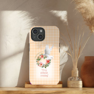 Coque Pour iPhone 15 Couronne de rose vérifiée pêche adorable Bible Col