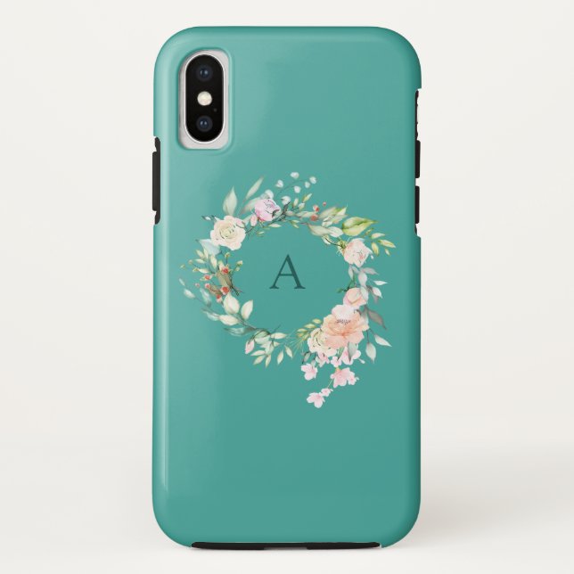 Coques Case-Mate iPhone Couronne de roses d'été personnalisée (Dos)