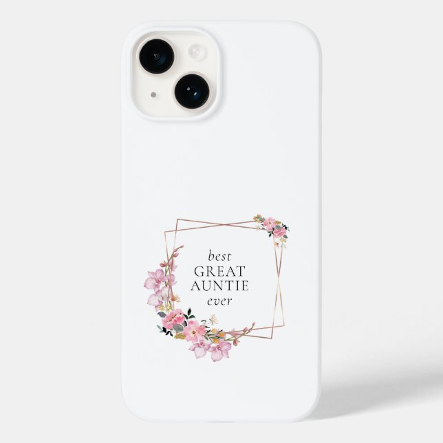 Coques Case-Mate iPhone Couronne d'or rose floral personnalisée (Verso)