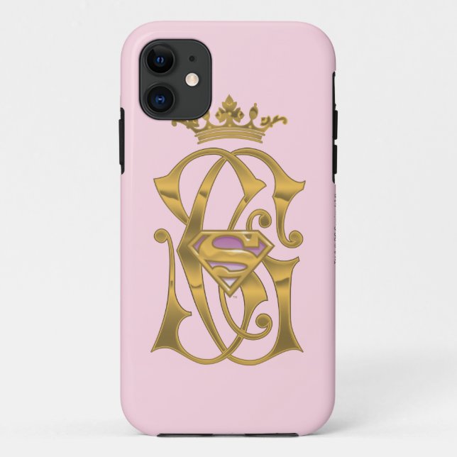 Coques Case-Mate iPhone Couronne d'or Supergirl (Dos)