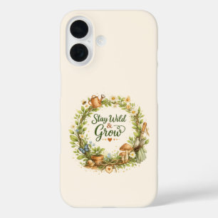 Coque Pour iPhone 16 Couronne florale aquarelle botanique Inspirante 