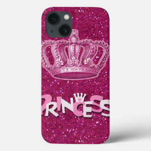 Etui iPhone Case-Mate Couronne Pailletée Rose Chaud Princesse Brillante