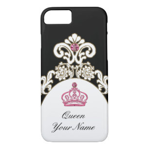 Coque iPhone 8/7 Couronne royale de monarchie de monogramme