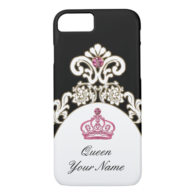 Coques Case-Mate iPhone Couronne royale de monarchie de monogramme (Dos)