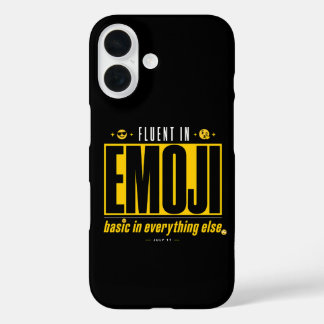 Coque Pour iPhone 16 Courroies pour iPhone 16 Fluent en Emoji | Funny E